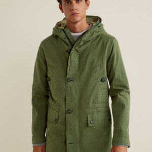 Quilted hooded parka