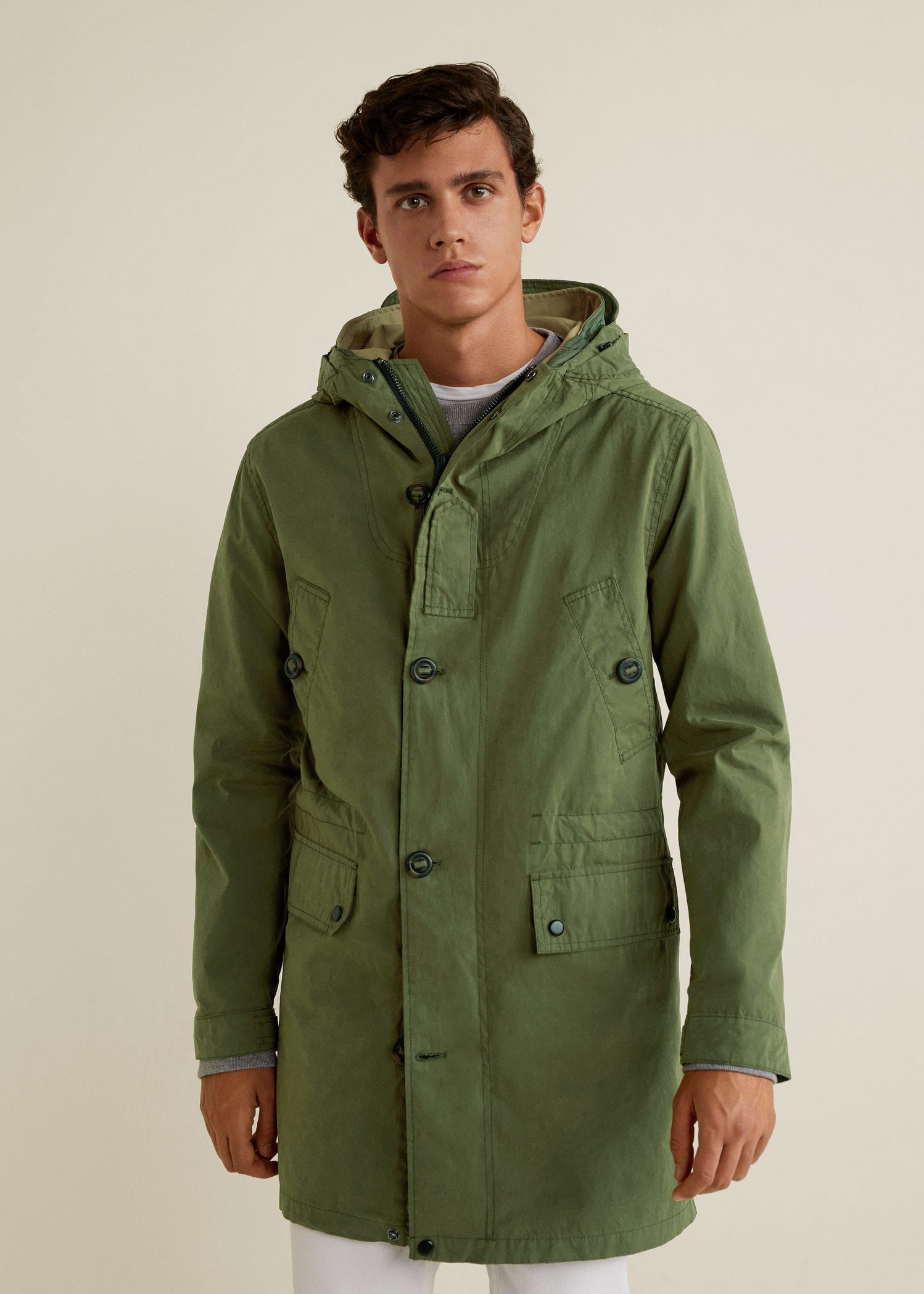 Quilted hooded parka